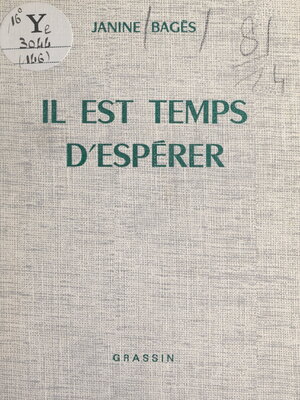 cover image of Il est temps d'espérer